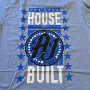 NWOT WWE AJ Styles Large Blue Shirt